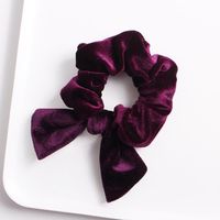 New Fashion Pointed Rabbit Ears Velvet Bow Cheap Hair Rope Wholesale sku image 4