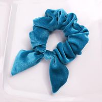 New Fashion Pointed Rabbit Ears Velvet Bow Cheap Hair Rope Wholesale sku image 10