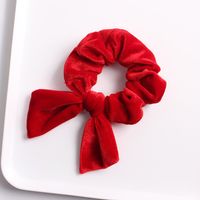 New Fashion Pointed Rabbit Ears Velvet Bow Cheap Hair Rope Wholesale sku image 3