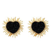 New Jewelry Earrings Love Peach Heart Beads Earrings sku image 4