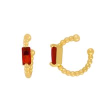 Fashion C Shape Artificial Gemstones Earrings In Bulk sku image 1