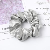 New Fashion Bright Color Satin Fabric Glitter Velvet Cheap Hair Ring Wholesale sku image 4