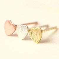 New Simple Peach Heart Earrings Alloy Plating Classic Love Earrings Wholesale sku image 3