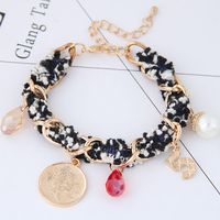 Korean Fashion Wild Lady Multi-element Pendant Cloth Woven Bracelet Wholesale main image 1