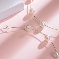 Yi Wu Jewelry New Pearl Big Circle Earrings Fashion Exaggerated Pearl Earrings Women Wholesale main image 8