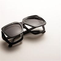 جديد الأزياء الملونة شفافة كبيرة إطار النظارات الشمسية الوجه مزدوجة نظارات بالجملة main image 1