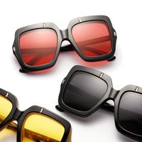 جديد الأزياء الملونة شفافة كبيرة إطار النظارات الشمسية الوجه مزدوجة نظارات بالجملة main image 3
