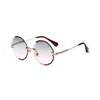 جديد الأزياء فرملس جولة الرجعية نظارات شفافة اللون عدسة النظارات الشمسية main image 5