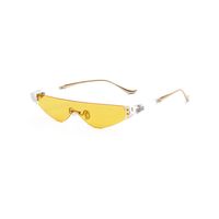 Half Metal Triangle Glasses Transparent Colored Retro Sunglasses Wholesale main image 4