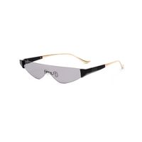 Half Metal Triangle Glasses Transparent Colored Retro Sunglasses Wholesale main image 6