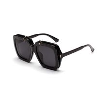 New Fashion Colorful Transparent Large Frame Sunglasses Flip Double Glasses Wholesale sku image 5