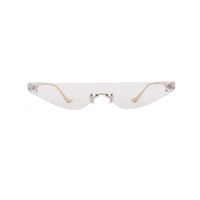 Half Metal Triangle Glasses Transparent Colored Retro Sunglasses Wholesale sku image 7