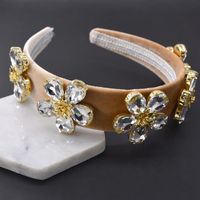 Fashion Baroque Crystal Flower Headband Wholesale main image 4
