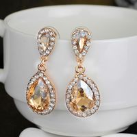 Retro Water Droplets Plating Alloy Earrings Ear Studs main image 5