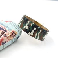 Fashion Jewelry Youth Camouflage Pu Leather Wide Bracelet Personality Men And Women Bracelet main image 6
