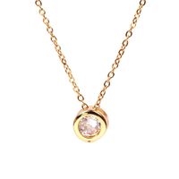 New Accessories Classic Fashion Big Zircon Necklace Small Star Pendant Necklace Love Peach Heart Clavicle Chain sku image 3