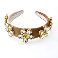 Fashion Baroque Crystal Flower Headband Wholesale sku image 1