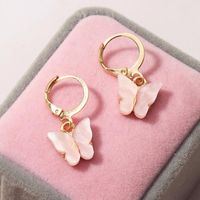 Jewelry Fashion Pop Color Acrylic Butterfly Earrings Butterfly Earrings Women sku image 2