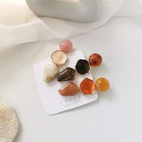 New Geometric Round Polygon Hair Clip Imitation Marble Alloy Cheap Hair Accessories Wholesale main image 5