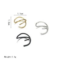 Korean Fashion New Simple Cross Ear Clip Double C Cartilage U-shaped Double Pierced Ear Studs Wholesale main image 4