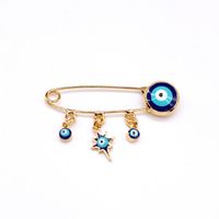 Korea New Turkey Blue Eye Brooch Pendant Pin Badge Eye Brooch Caring Elephant Collar Pin main image 2