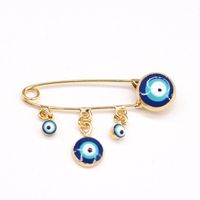 Korea New Turkey Blue Eye Brooch Pendant Pin Badge Eye Brooch Caring Elephant Collar Pin main image 3