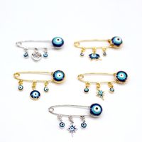 Corea Nueva Turquía Broche De Ojo Azul Pin Colgante Insignia Broche De Ojo Cuidado Pin De Collar De Elefante main image 4