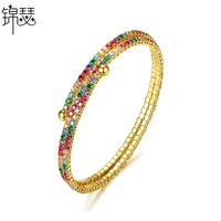 Fashion Color New Banquet Female Copper Bracelet Adjustable Bracelet Gift main image 1