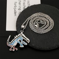 Dripping Alloy Dinosaur Hip-hop Necklace Korean Creative Cute Animal Jewelry Wholesale main image 4