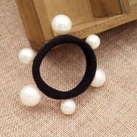 Korean Jewelry Seam-free Pearl Towel Ring Hair Rope Tied Hair Like Rubber Band Yiwu Wholesale main image 5