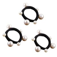 Korean Jewelry Seam-free Pearl Towel Ring Hair Rope Tied Hair Like Rubber Band Yiwu Wholesale main image 6