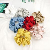 New Satin Hair Ring Fairy Solid Color Headline Hair Accessories Female Retro Wild Hair Ring Wholesale main image 2