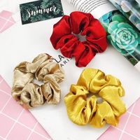 New Satin Hair Ring Fairy Solid Color Headline Hair Accessories Female Retro Wild Hair Ring Wholesale main image 4
