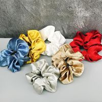 New Satin Hair Ring Fairy Solid Color Headline Hair Accessories Female Retro Wild Hair Ring Wholesale main image 5