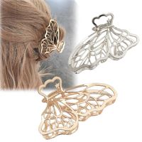 Korean Simple Large Metal Butterfly Hairpin Female New Fashion Adult Hair Clip Headwear Wholesale main image 6