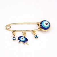 Korea New Turkey Blue Eye Brooch Pendant Pin Badge Eye Brooch Caring Elephant Collar Pin sku image 2