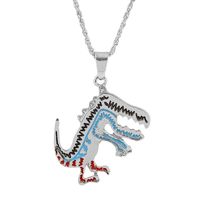 Dripping Alloy Dinosaur Hip-hop Necklace Korean Creative Cute Animal Jewelry Wholesale sku image 2