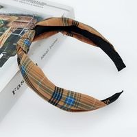 New Hair Accessories Korean Cloth Cross Solid Color Printing Knotted Wide-edge Cheap Headband Wholesale sku image 34