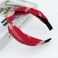 New Hair Accessories Korean Cloth Cross Solid Color Printing Knotted Wide-edge Cheap Headband Wholesale sku image 65
