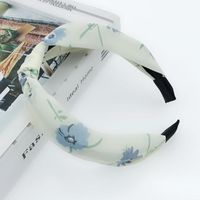 New Hair Accessories Korean Cloth Cross Solid Color Printing Knotted Wide-edge Cheap Headband Wholesale sku image 37
