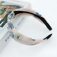 New Hair Accessories Korean Cloth Cross Solid Color Printing Knotted Wide-edge Cheap Headband Wholesale sku image 39