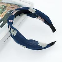 New Hair Accessories Korean Cloth Cross Solid Color Printing Knotted Wide-edge Cheap Headband Wholesale sku image 38