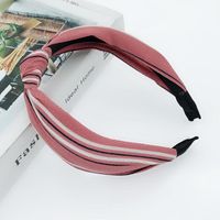 New Hair Accessories Korean Cloth Cross Solid Color Printing Knotted Wide-edge Cheap Headband Wholesale sku image 41