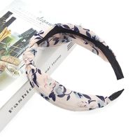 New Hair Accessories Korean Cloth Cross Solid Color Printing Knotted Wide-edge Cheap Headband Wholesale sku image 50
