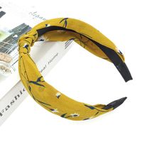New Hair Accessories Korean Cloth Cross Solid Color Printing Knotted Wide-edge Cheap Headband Wholesale sku image 51