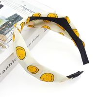 New Hair Accessories Korean Cloth Cross Solid Color Printing Knotted Wide-edge Cheap Headband Wholesale sku image 3