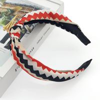 New Hair Accessories Korean Cloth Cross Solid Color Printing Knotted Wide-edge Cheap Headband Wholesale sku image 69