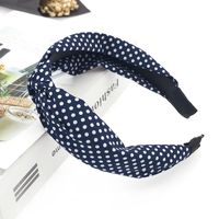 New Hair Accessories Korean Cloth Cross Solid Color Printing Knotted Wide-edge Cheap Headband Wholesale sku image 58