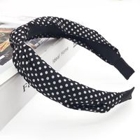 New Hair Accessories Korean Cloth Cross Solid Color Printing Knotted Wide-edge Cheap Headband Wholesale sku image 55