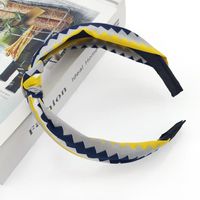 New Hair Accessories Korean Cloth Cross Solid Color Printing Knotted Wide-edge Cheap Headband Wholesale sku image 9